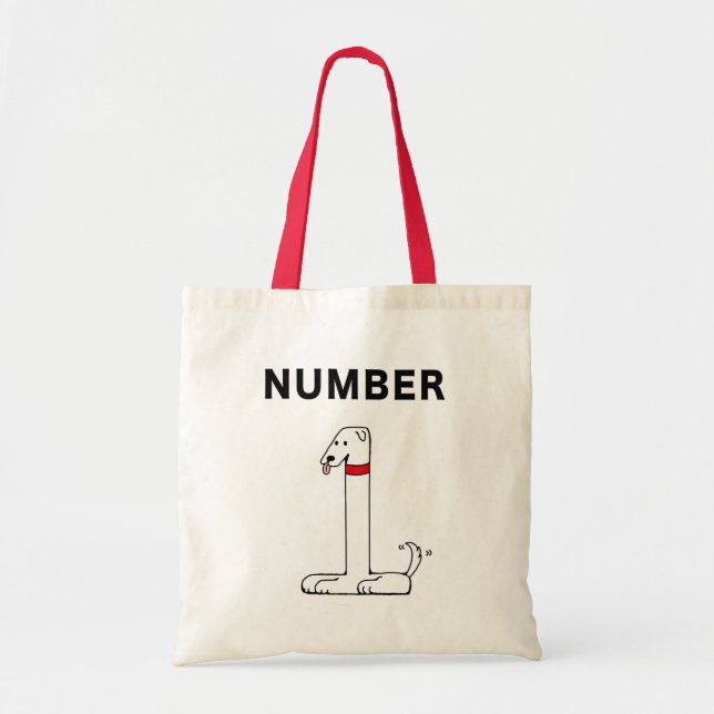 Bolso De Tela Perro número uno (Frente)
