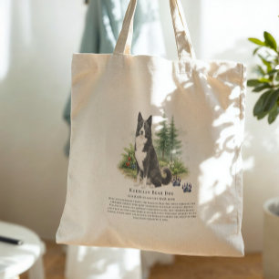 Bolso De Tela Perro Oso de Carelia Acuarela Raza Cita