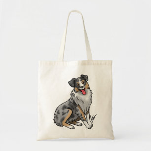 Bolso De Tela Perro - Pastor australiano - Merle azul