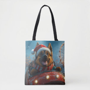 Bolso De Tela Perro pastor belga Montaña rusa Navidad