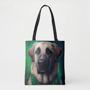 Bolso De Tela perro pastor de Anatolia vestido para el día de Sa