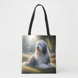 Bolso De Tela Perro Pastor Inglés Antiguo