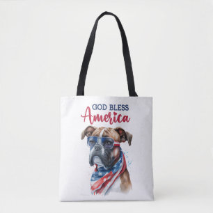 Bolso De Tela Perro Patriota-Boxeador