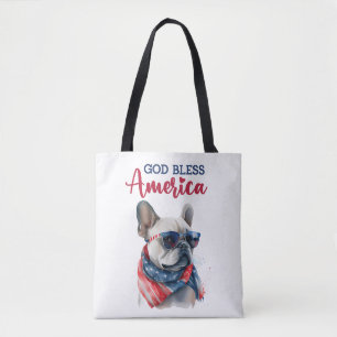 Bolso De Tela Perro Patriota - Bulldog Francés