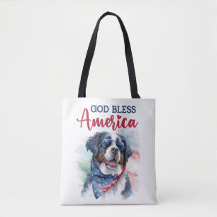 Bolso De Tela Perro Patriótico-Bernés