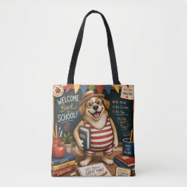Bolso De Tela Perro PNG de vuelta a la escuela, diseño de perro