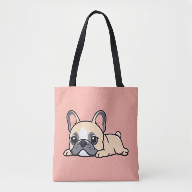 Bolso De Tela perro pug (Anverso)