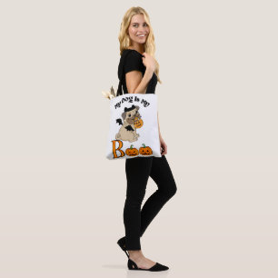 Bolso De Tela Perro Pug de Halloween