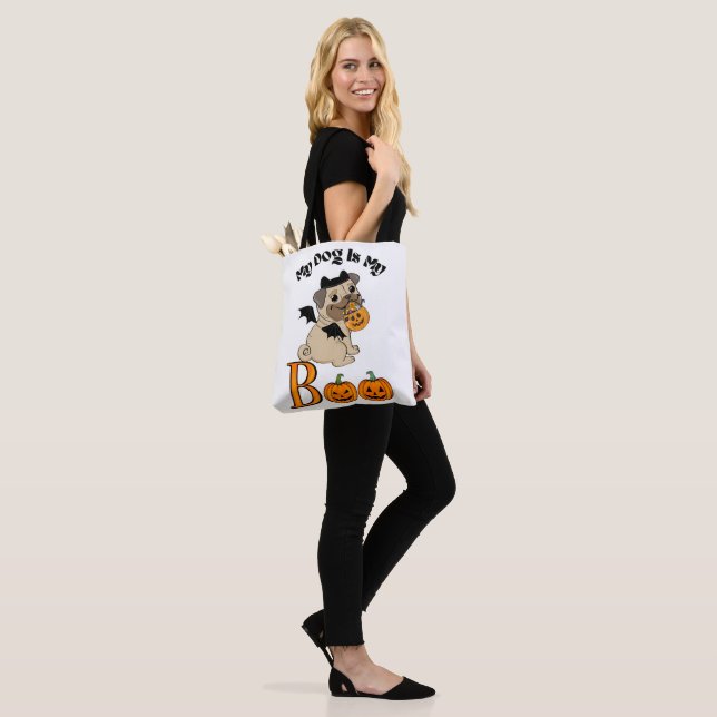 Bolso De Tela Perro Pug de Halloween (Puesto)