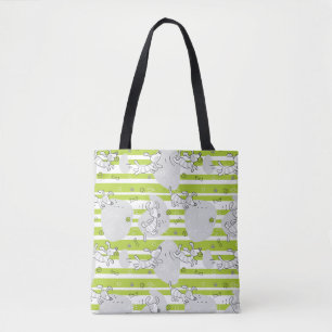 Bolso De Tela perro que juega el fondo del modelo