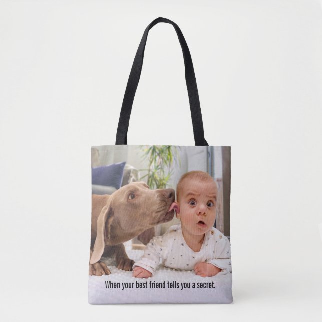 Bolso De Tela Perro que pega el oído del bebé (Anverso)