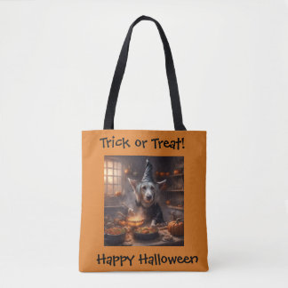 Bolso De Tela Perro retriever dorado cocina la cena de Halloween