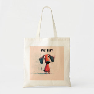 Bolso De Tela Perro Rojo Divertido – Arte de Mascota de Dibujos