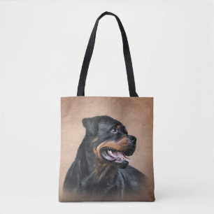 Bolso De Tela Perro Rottweiler