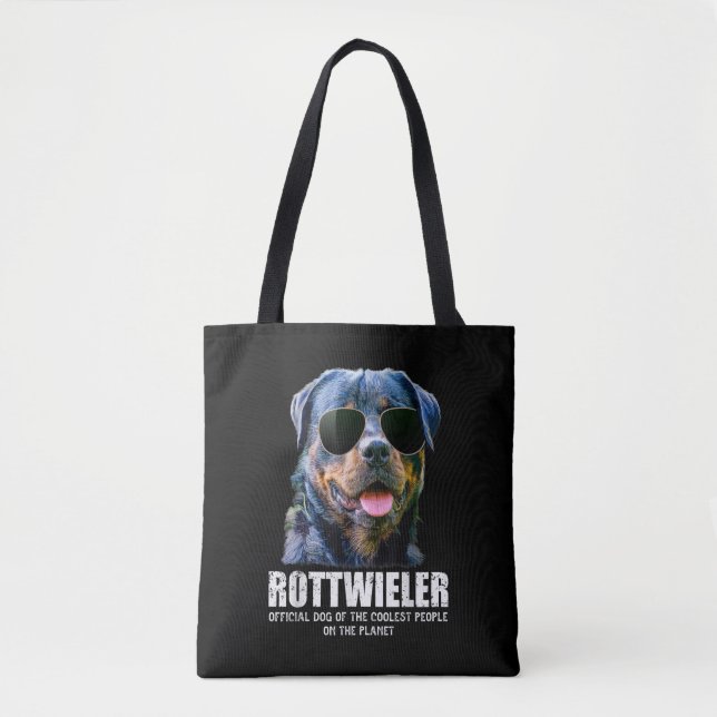 Bolso De Tela Perro Rottweiler De Las Personas Más Frías Del Pla (Anverso)