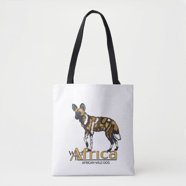Bolso De Tela Perro salvaje africano. África salvaje (Anverso)