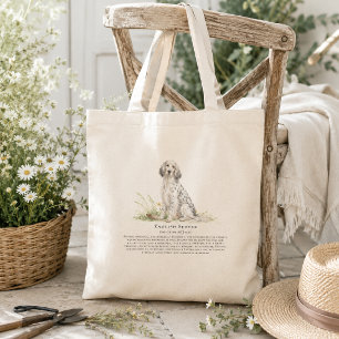Bolso De Tela Perro Setter Inglés Acuarela Raza Cita