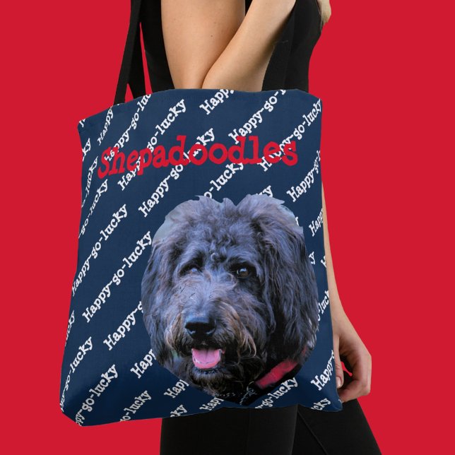 Bolso De Tela Perro Shepadoodle Feliz-go-luck Amor incondicional (Subido por el creador)
