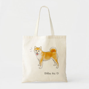 Bolso De Tela Perro Shiba Inu animado