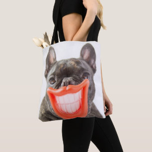 Bolso De Tela Perro sonriente de las imágenes el A de Getty