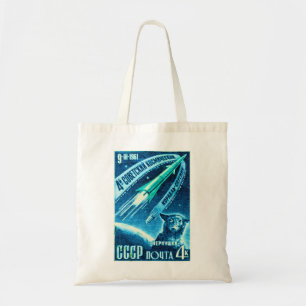 Bolso De Tela Perro soviético del espacio