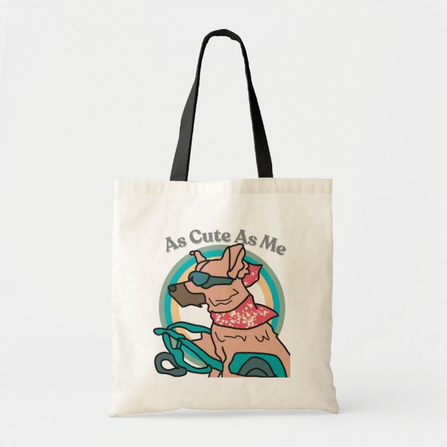 Bolso De Tela Perro Street Retro con gafas de sol | Funny Throw (Frente)