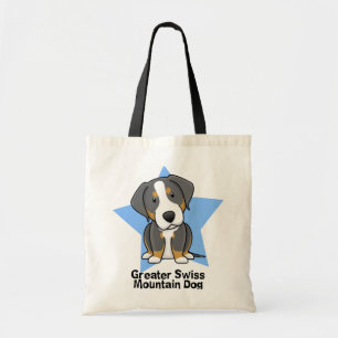Bolso De Tela Perro suizo de la montaña de la estrella de Kawaii
