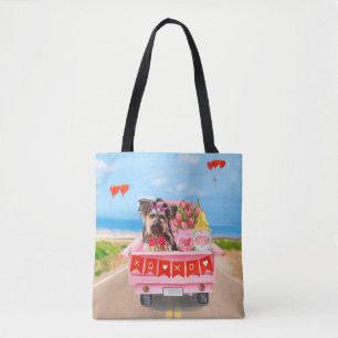 Bolso De Tela Perro Terrier de Yorkshire Camión de corazones del
