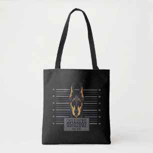 Bolso De Tela Perro trabado Doberman es un animal de mal filo