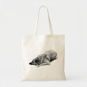 Bolso De Tela Perro Tranquilo Sombreado Levanta Recados Suaves d