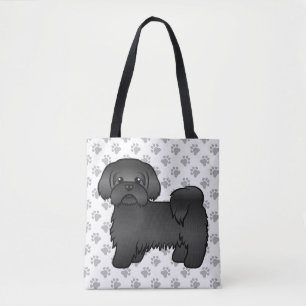Bolso De Tela Perro y garras de dibujos animados chiitas negros 