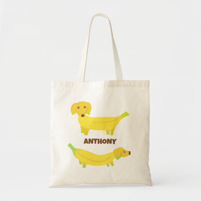 Bolso De Tela Perros bananeros personalizados (Frente)