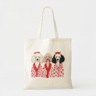 Bolso De Tela Perros Caniche Estándar Día de San Valentín