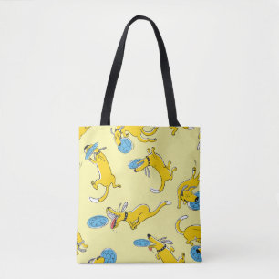 Bolso De Tela Perros de actividad: patrón deportivo de frisbee