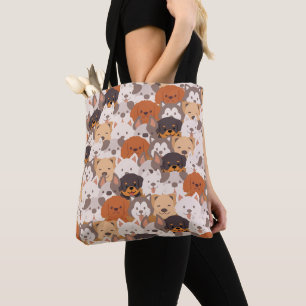Bolso De Tela Perros de cachorro de perro de cachorro pájaros ma