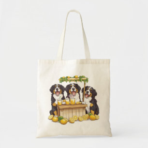 Bolso De Tela Perros De Montaña De Berna Que Corren Una Base De 