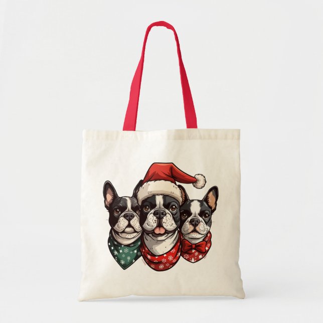 Bolso De Tela Perros del Boston Terrier (Frente)