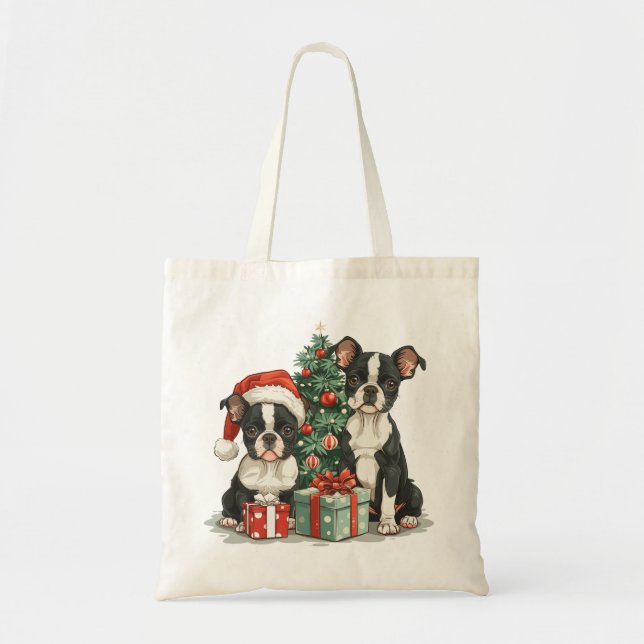Bolso De Tela Perros del Boston Terrier (Frente)