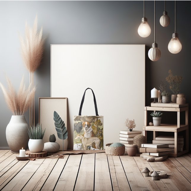 Bolso De Tela perros del pasado lindos (A dog tote bag is the right gift for Mom.)