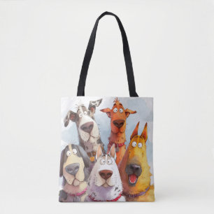 Bolso De Tela Perros Divertidos