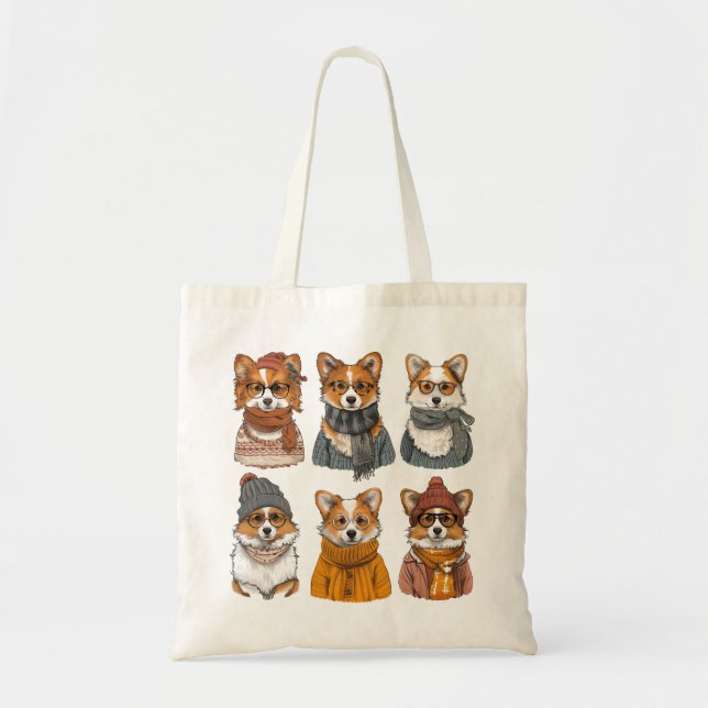 Bolso De Tela Perros galeses de moda Corgi (Frente)