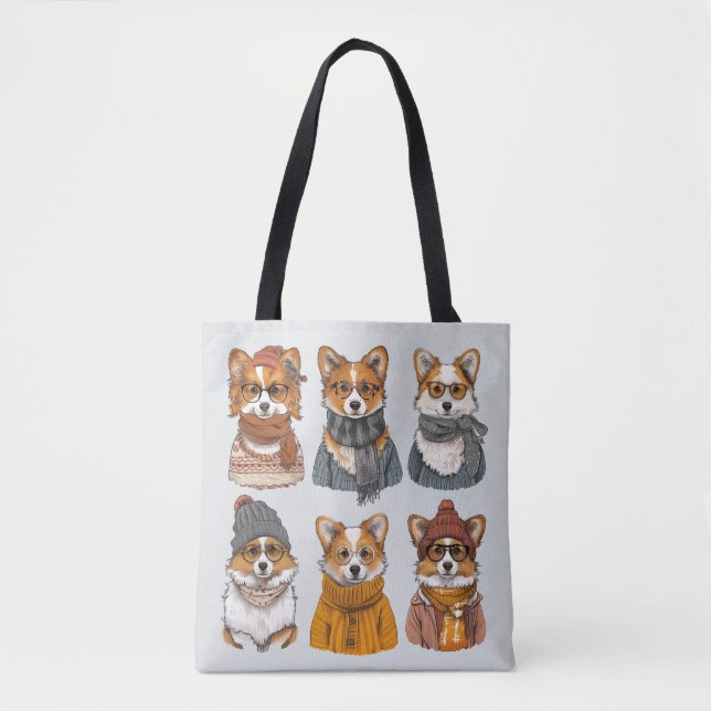 Bolso De Tela Perros galeses de moda Corgi (Anverso)