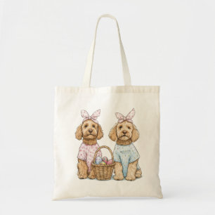 Bolso De Tela Perros Goldendoodle de Pascua