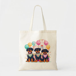 Bolso De Tela Perros Rottweiler en una Feria