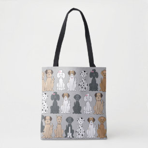 Bolso De Tela Perros sonrientes