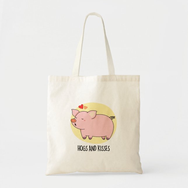 Bolso De Tela Perros Y Besos Graciosos Hog Pig Pun (Frente)