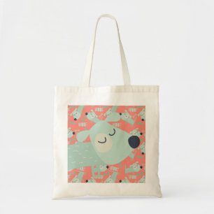 Bolso De Tela Perros y huesos de madera