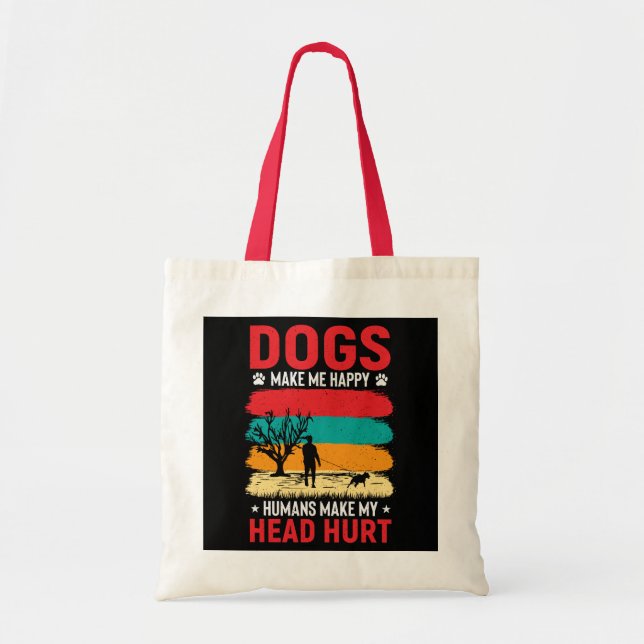 Bolso De Tela Perros y humor humano (Frente)