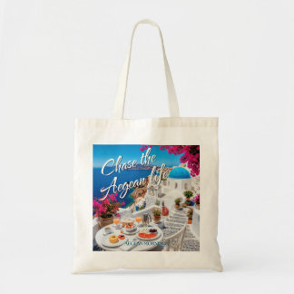 Bolso De Tela Persigue la vida egea Santorini Cúpulas Azules