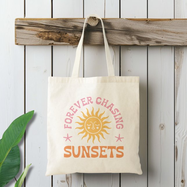 Bolso De Tela Persiguiendo atardeceres de playa para siempre (Subido por el creador)
